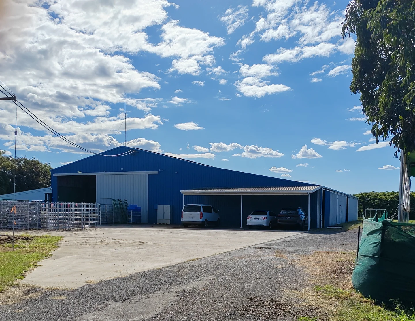 An outside view of the company’s production building.